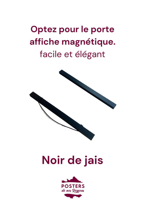 Porte affiche magnétique - Noir de jais