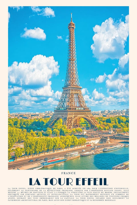 Affiche Tour Eiffel Vintage