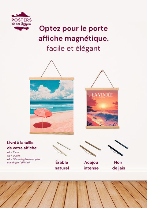 Affiche Beynac - Chateau de Beynac coucher de soleil
