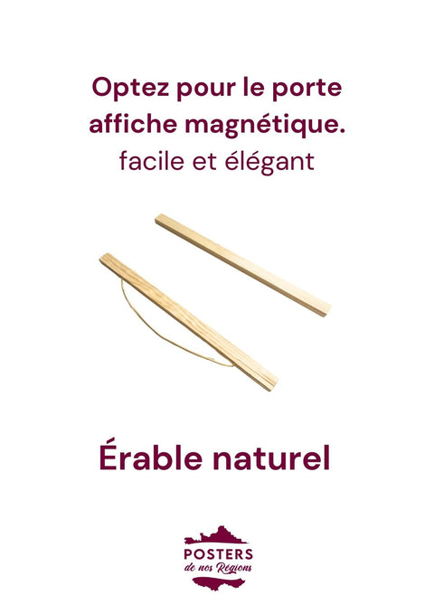 Porte affiche magnétique - Érable Naturel