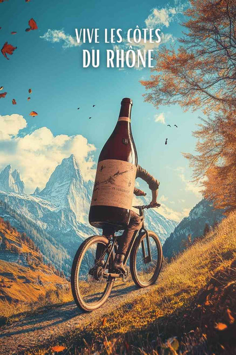 Affiche Drole - Les côtes du Rhône