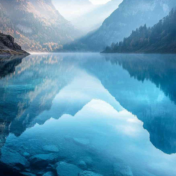 Affiche Montagne - Lac d'été