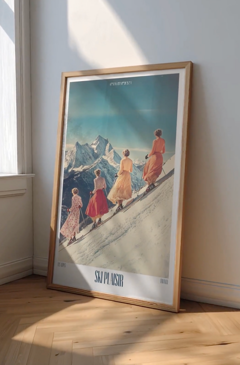 Affiche Vintage - Poster de Ski Retro