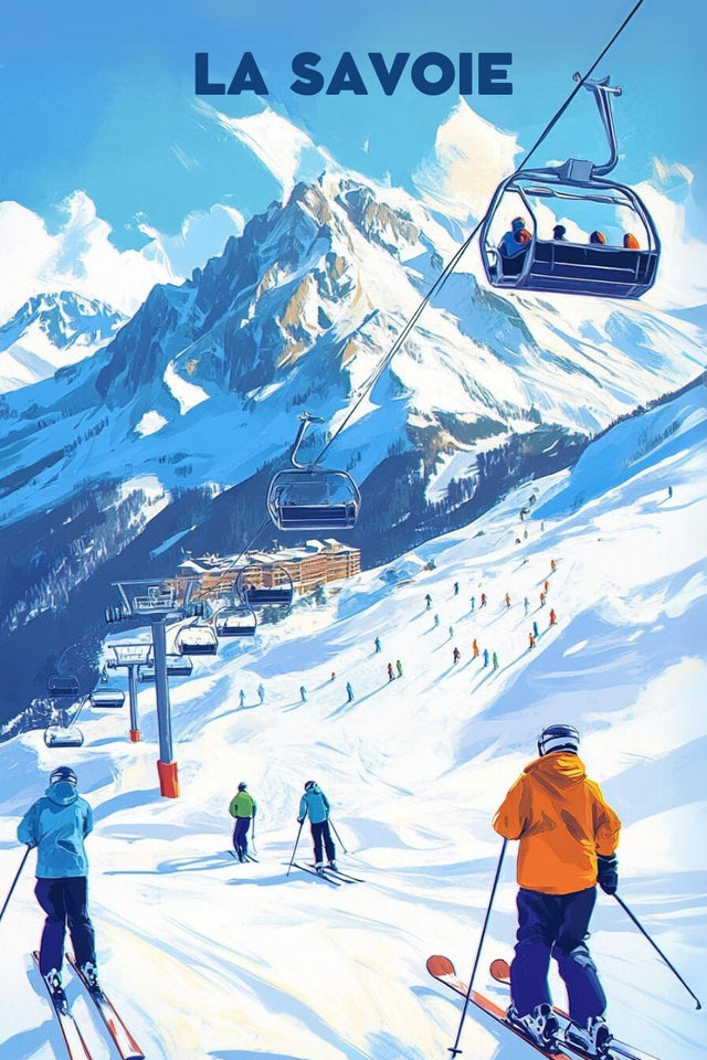 Affiche Savoie télésiège