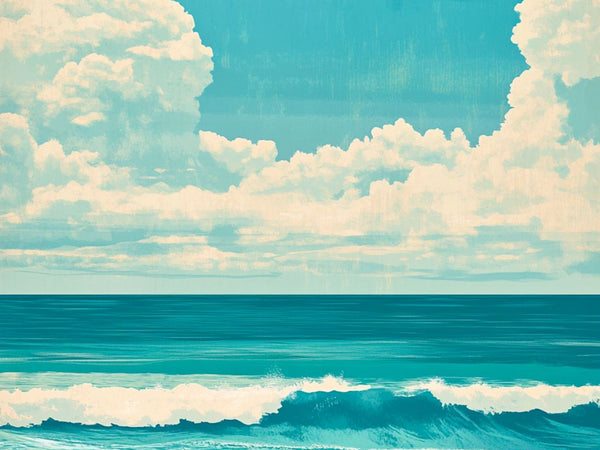 Affiche Vintage Surf et Plage