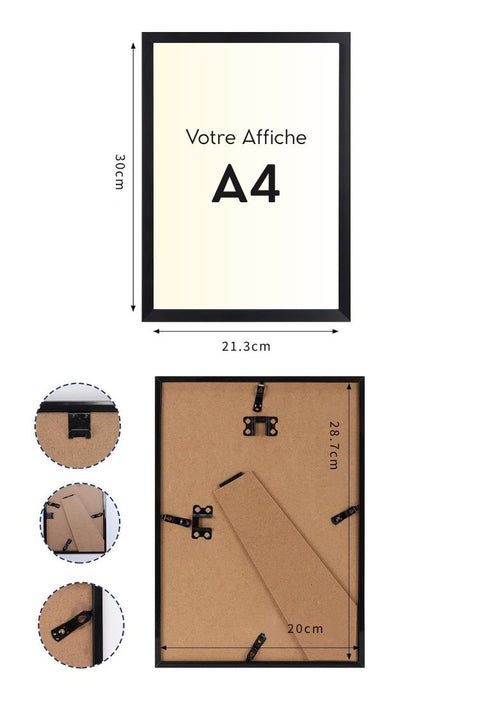 Cadre A4 - Noir