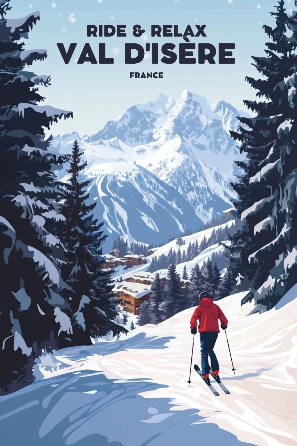 Stickers Savoie - Montagnes ski boussole