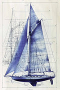 Affiche bateau dessin plan voilier poster décoration
