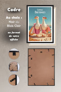 Détail du cadre noir de l'affiche Copines Bretonne, finition premium