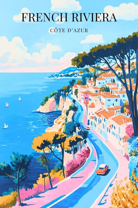 Affiche Côte D’azur - La French Riviera