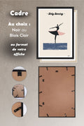 Choix du cadre noir ou bois clair pour l'affiche Danse Dirty Dancing, système d'accroche au dos