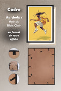 Choix du cadre noir ou bois clair pour l'affiche Danse Street dance, système d'accroche au dos
