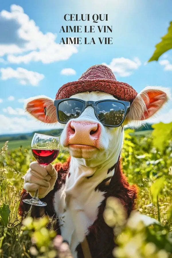 Affiche Drole - Celui qui aime la vie aime le vin