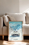 Affiche Les Alpes Ski Premium Haut de Gamme