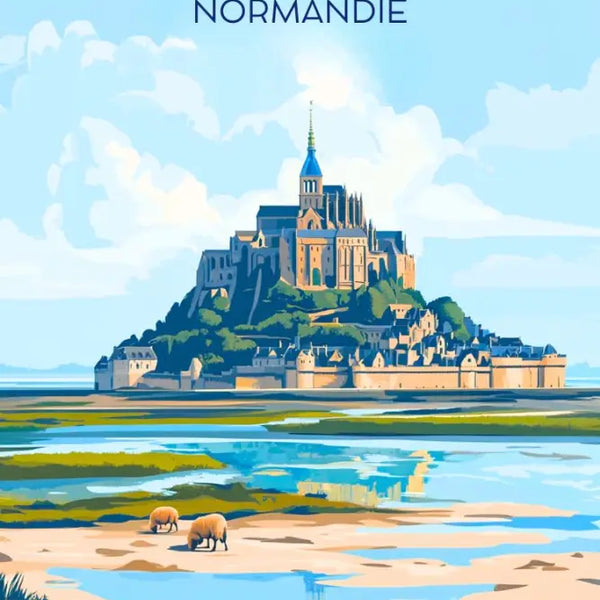 Affiche Mont Saint Michel en Normandie