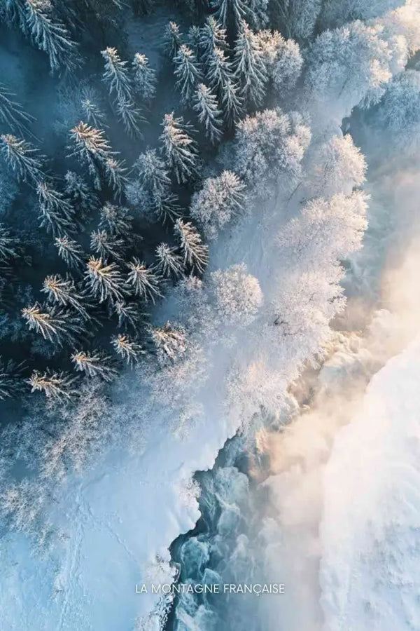 Affiche Montagne - L’hiver vu du ciel