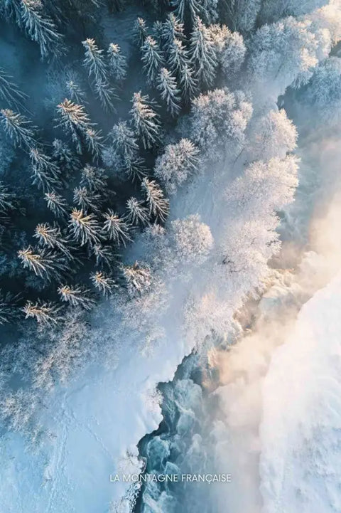 Affiche Montagne - L’hiver vu du ciel