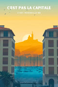 Affiche C'est Marseille BB déco murale Vieux Port