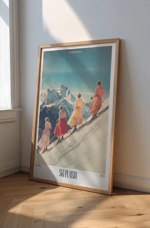 Affiche Vintage - Poster de Ski Retro