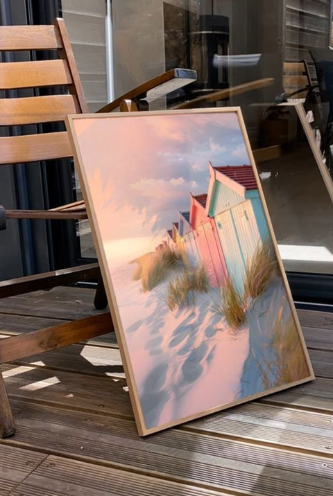 Affiche Aesthetic - Les cabines de plages