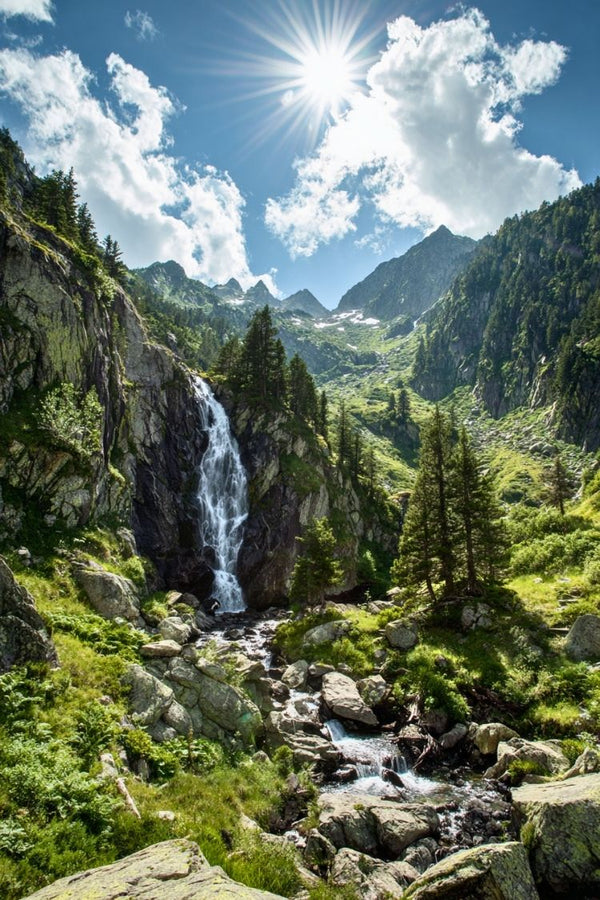 Affiche Nature Montagne Évasion - Cascade Tableau Foret