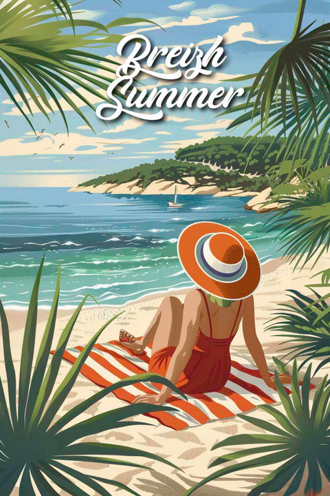 Affiche vintage bretagne