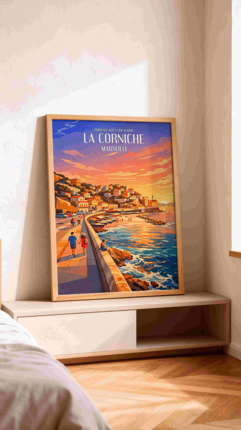 Affiche de Marseille - la corniche